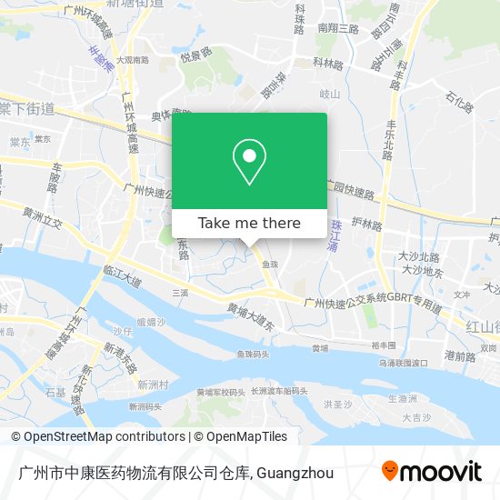 广州市中康医药物流有限公司仓库 map