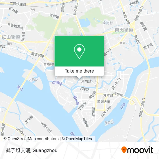 鹤子坦支涌 map