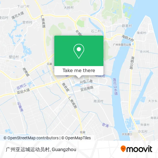 广州亚运城运动员村 map