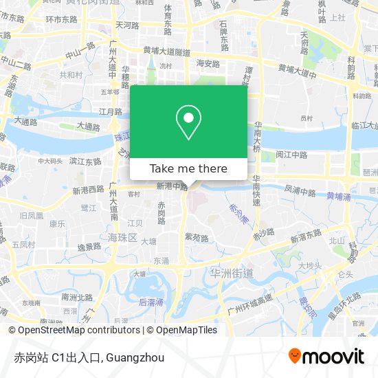 赤岗站 C1出入口 map