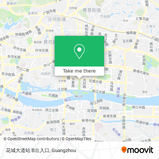 花城大道站 B出入口 map