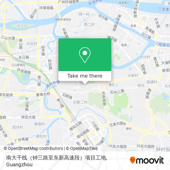 南大干线（钟三路至东新高速段）项目工地 map