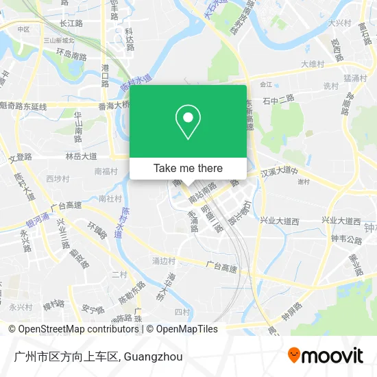 广州市区方向上车区 map