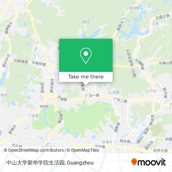 中山大学新华学院生活园 map