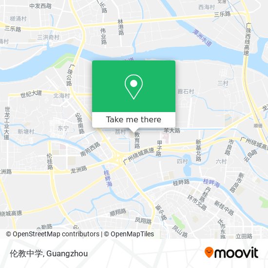 伦教中学 map