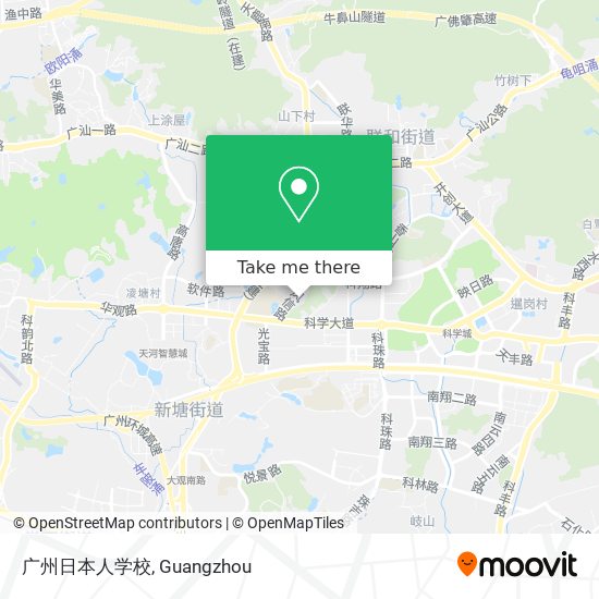 广州日本人学校 map