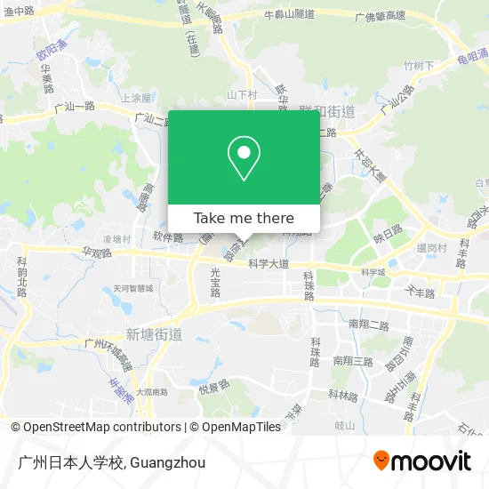 广州日本人学校 map