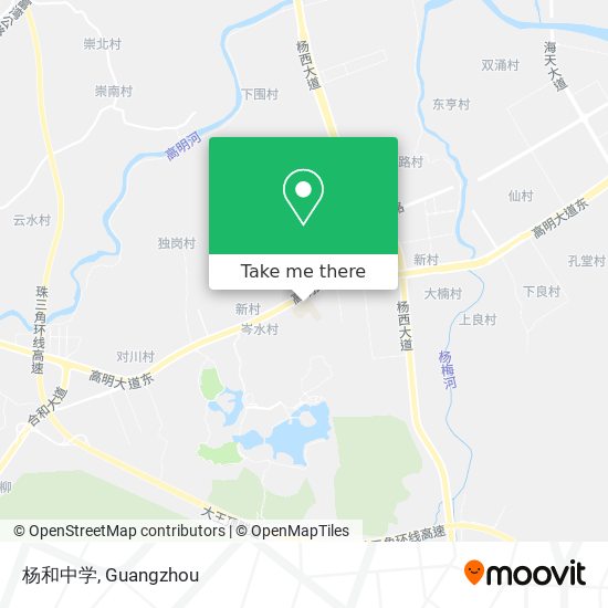 杨和中学 map