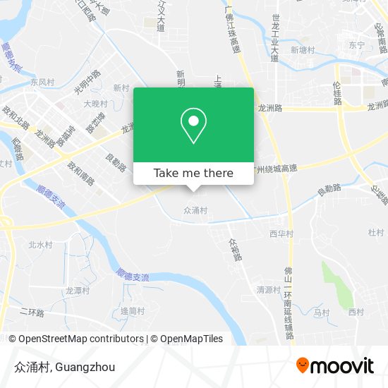 众涌村 map