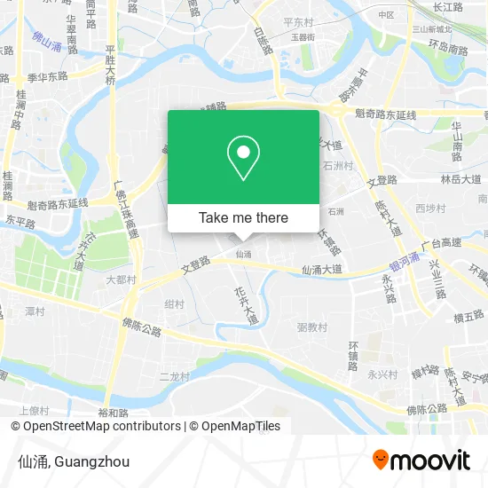 仙涌 map