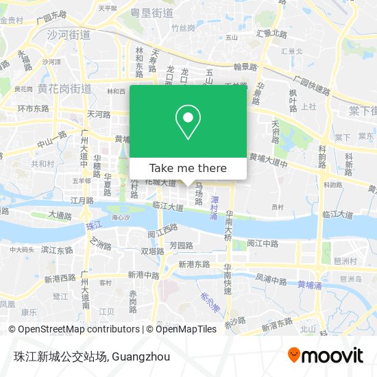 珠江新城公交站场 map