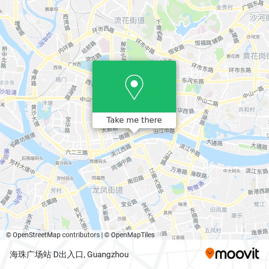 海珠广场站 D出入口 map