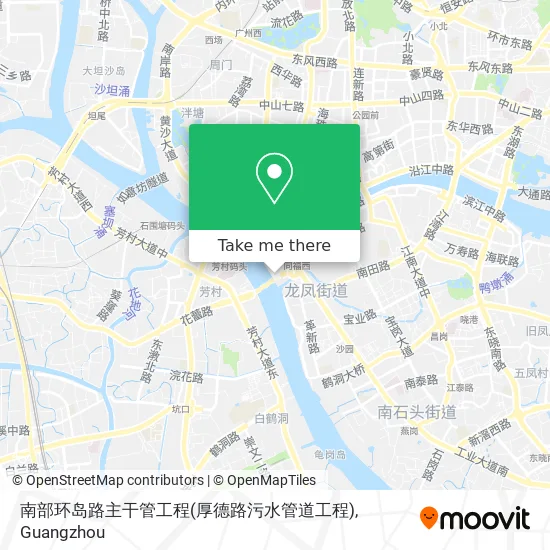 南部环岛路主干管工程(厚德路污水管道工程) map