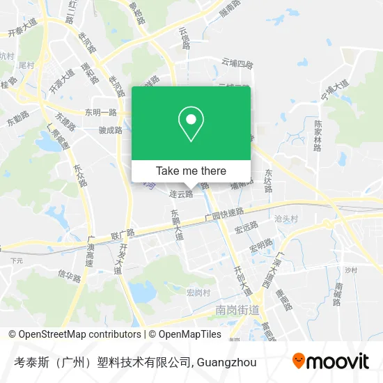 考泰斯（广州）塑料技术有限公司 map