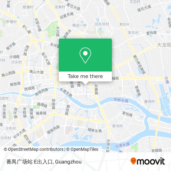 番禺广场站 E出入口 map