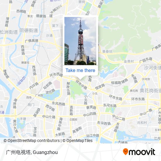 广州电视塔 map