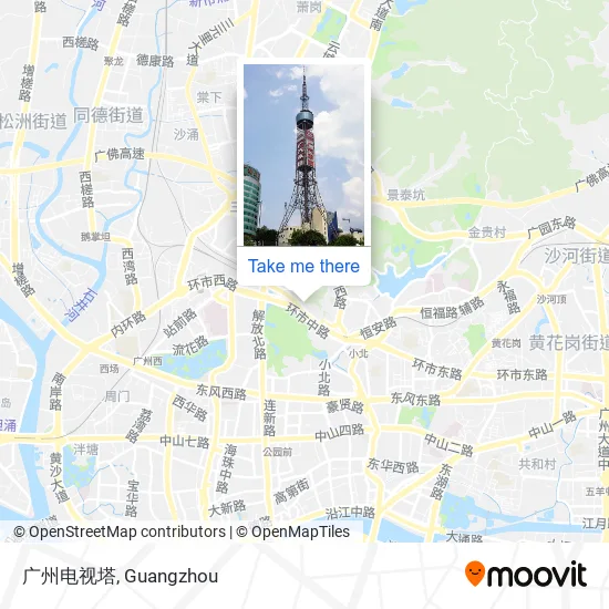 广州电视塔 map