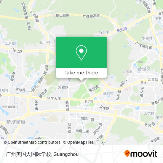 广州美国人国际学校 map