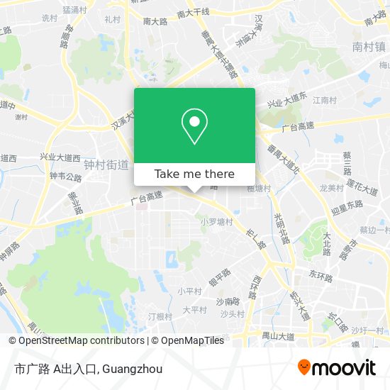 市广路 A出入口 map