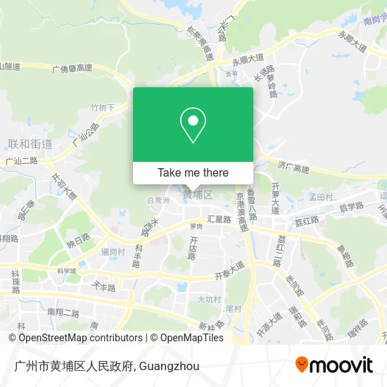 广州市黄埔区人民政府 map