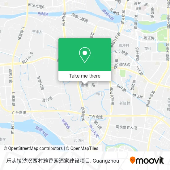 乐从镇沙滘西村雅香园酒家建设项目 map