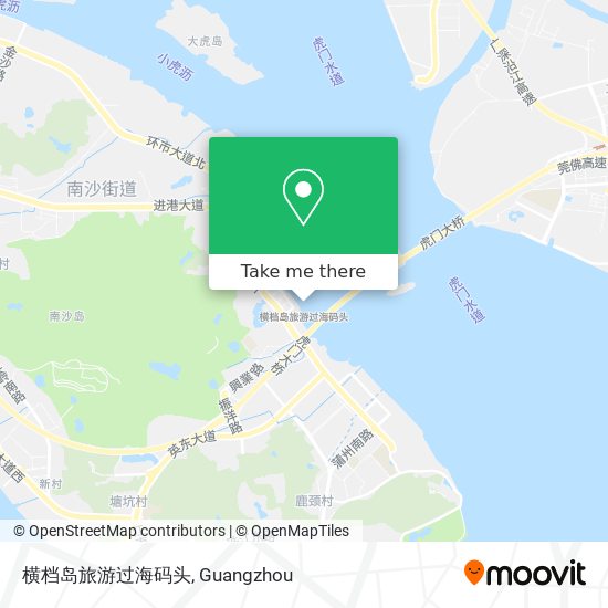 横档岛旅游过海码头 map