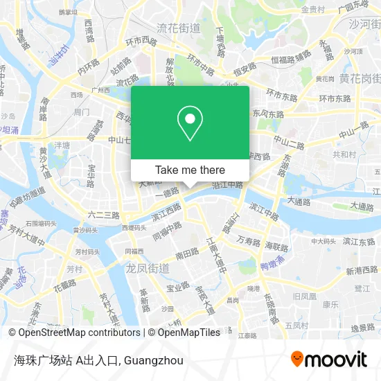 海珠广场站 A出入口 map