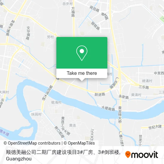 顺德美融公司二期厂房建设项目3#厂房、3#倒班楼 map