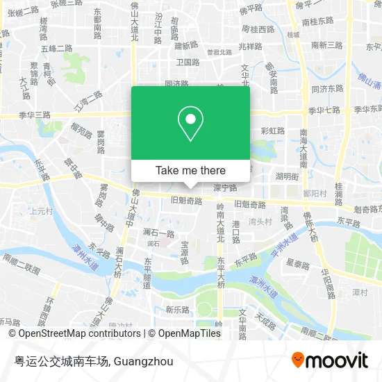 粤运公交城南车场 map