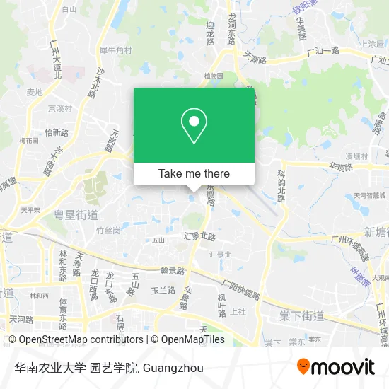 华南农业大学 园艺学院 map