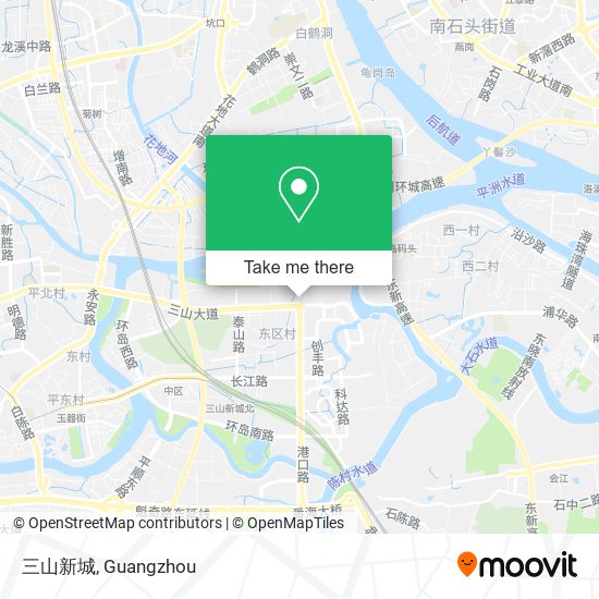三山新城 map