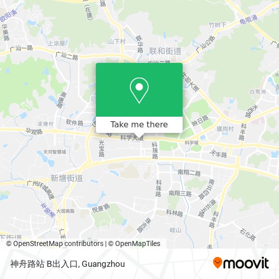 神舟路站 B出入口 map
