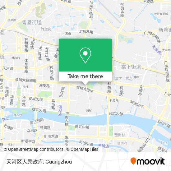 天河区人民政府 map
