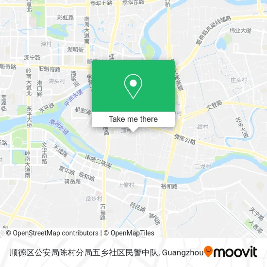 顺德区公安局陈村分局五乡社区民警中队 map