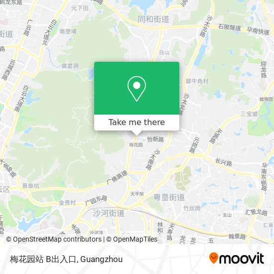 梅花园站 B出入口 map