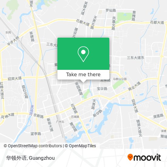 华顿外语 map