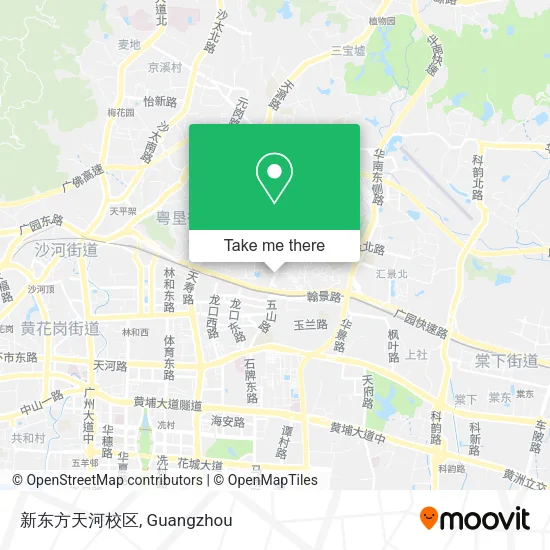 新东方天河校区 map