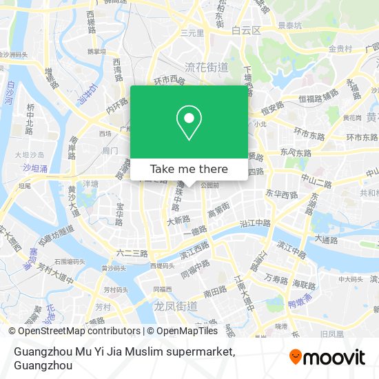 Guangzhou Mu Yi Jia Muslim supermarket map