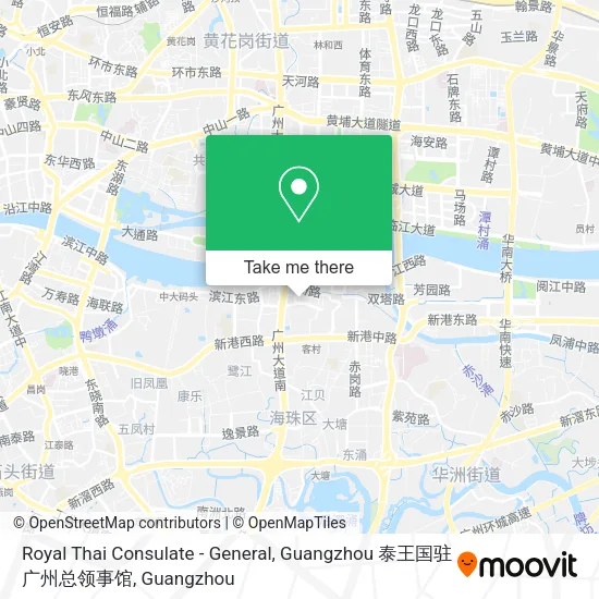 Royal Thai Consulate - General, Guangzhou 泰王国驻广州总领事馆 map
