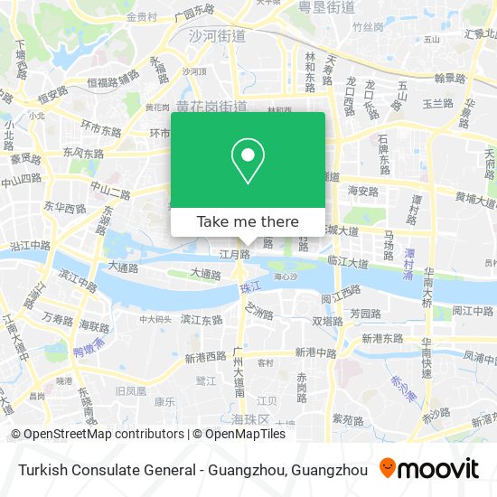 Turkish Consulate General - Guangzhou map