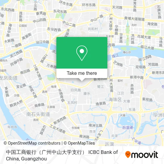 中国工商银行（广州中山大学支行） ICBC Bank of China map