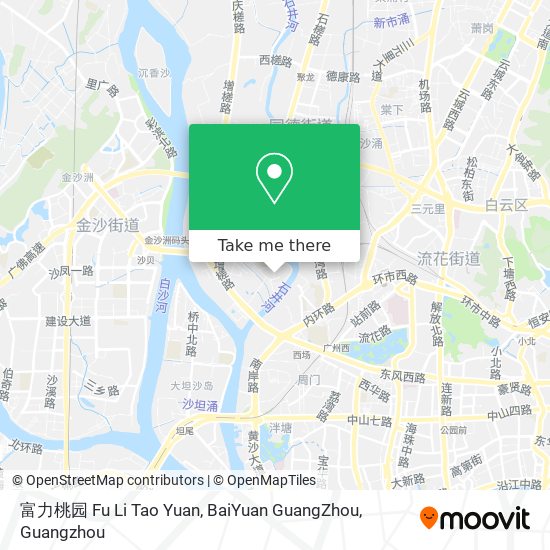 富力桃园 Fu Li Tao Yuan, BaiYuan GuangZhou map