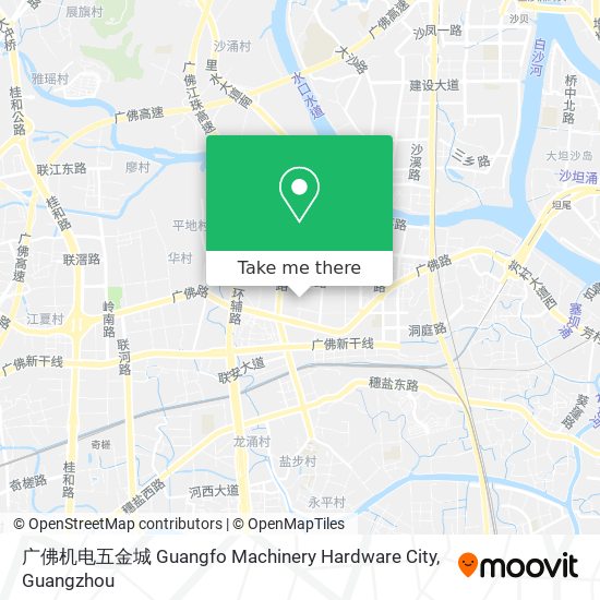 广佛机电五金城 Guangfo Machinery Hardware City map