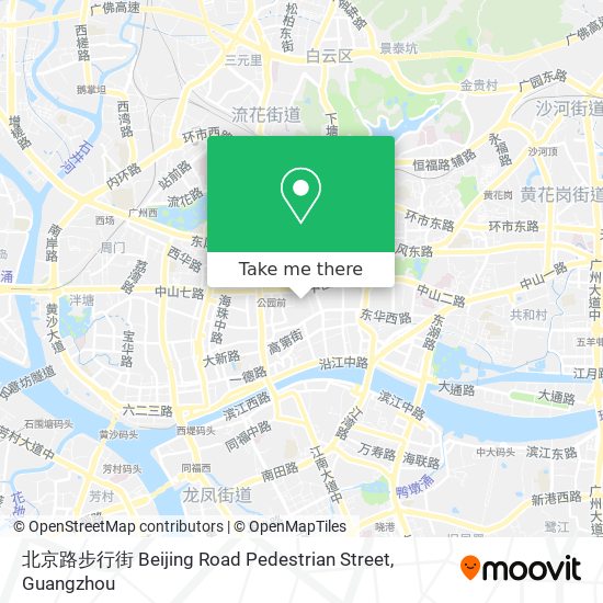 北京路步行街 Beijing Road Pedestrian Street map