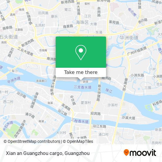 Xian an Guangzhou cargo map