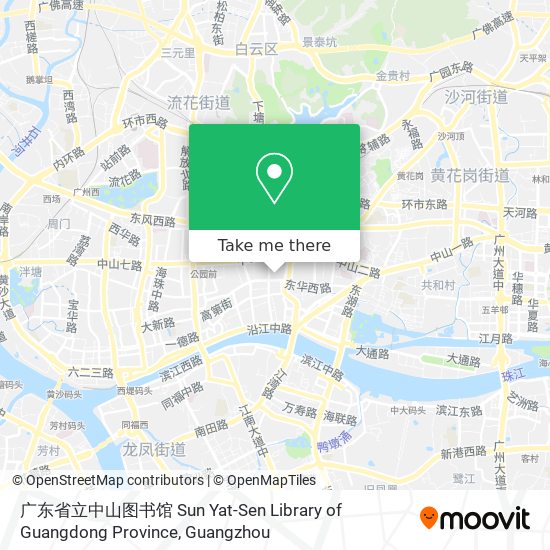 广东省立中山图书馆 Sun Yat-Sen Library of Guangdong Province map
