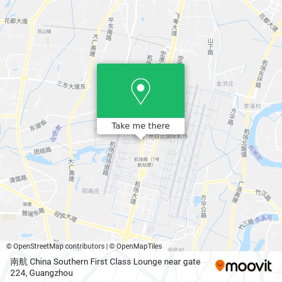 南航 China Southern First Class Lounge near gate 224 map