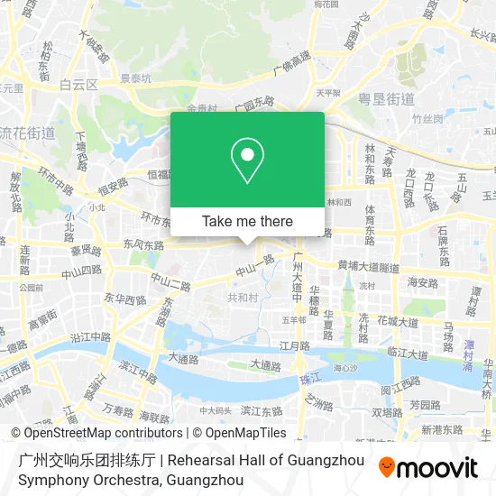 广州交响乐团排练厅 | Rehearsal Hall of Guangzhou Symphony Orchestra map