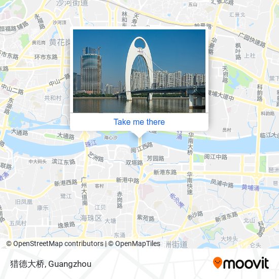 猎德大桥 map