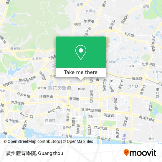 廣州體育學院 map